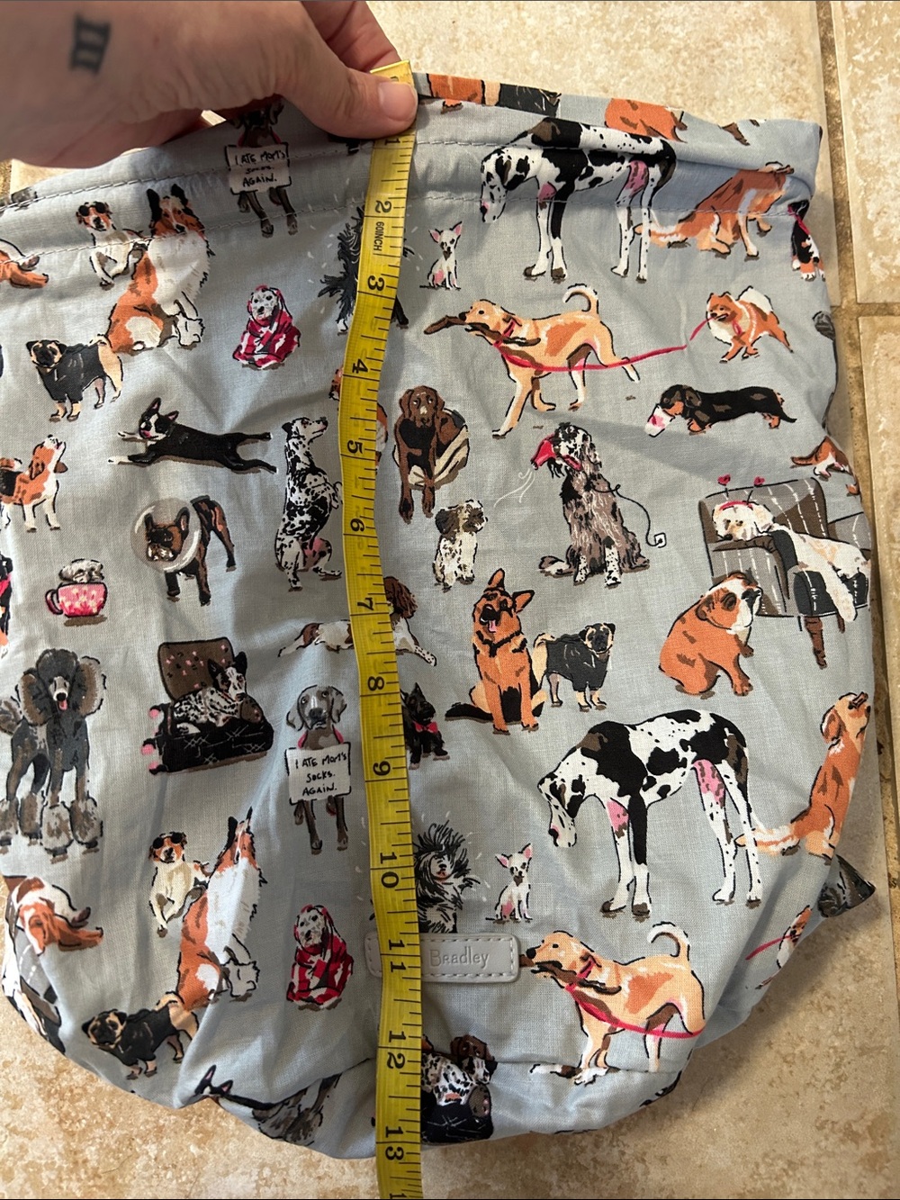 Vera Bradley Best In Show Puppy Dog Printed Lined Ditty Bag - Picture 5 of 5